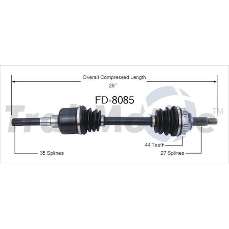 Surtrack Axle Cv Axle Shaft, Fd-8085 FD-8085